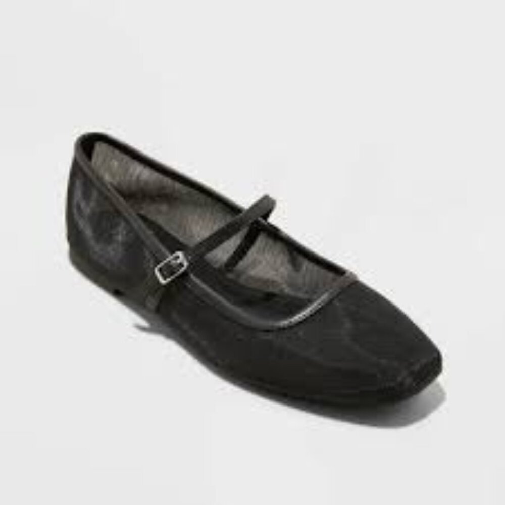 Women's Elsa Mary Jane Ballet Flats - Wild Fable - NWT - Size 7 - Black